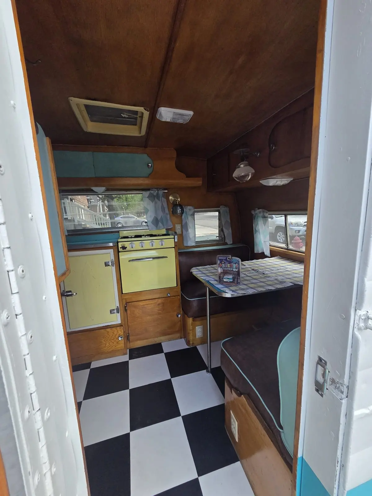 Refinished interior viewed from the doorway.