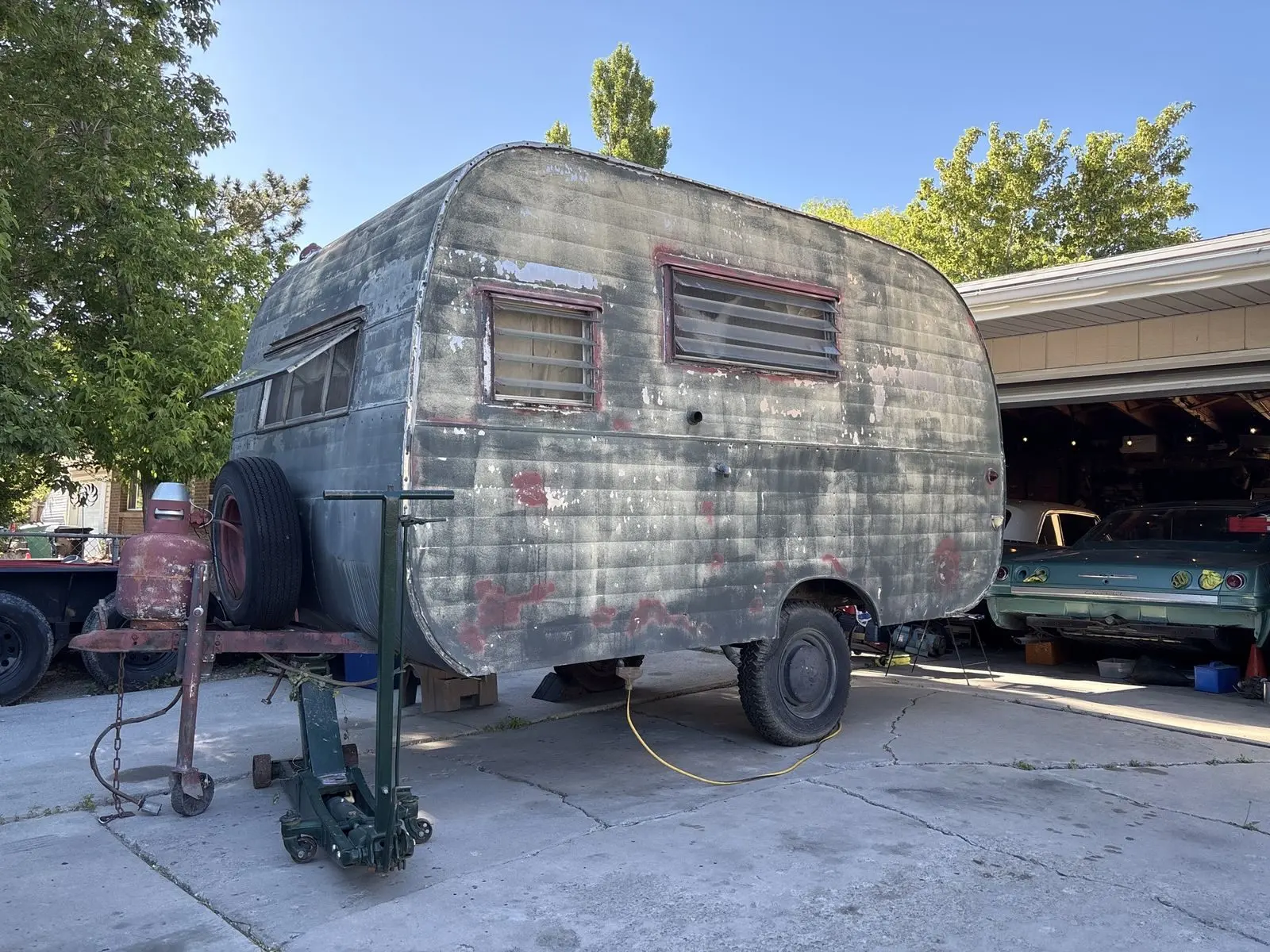 Original trailer viewed from the front corner.