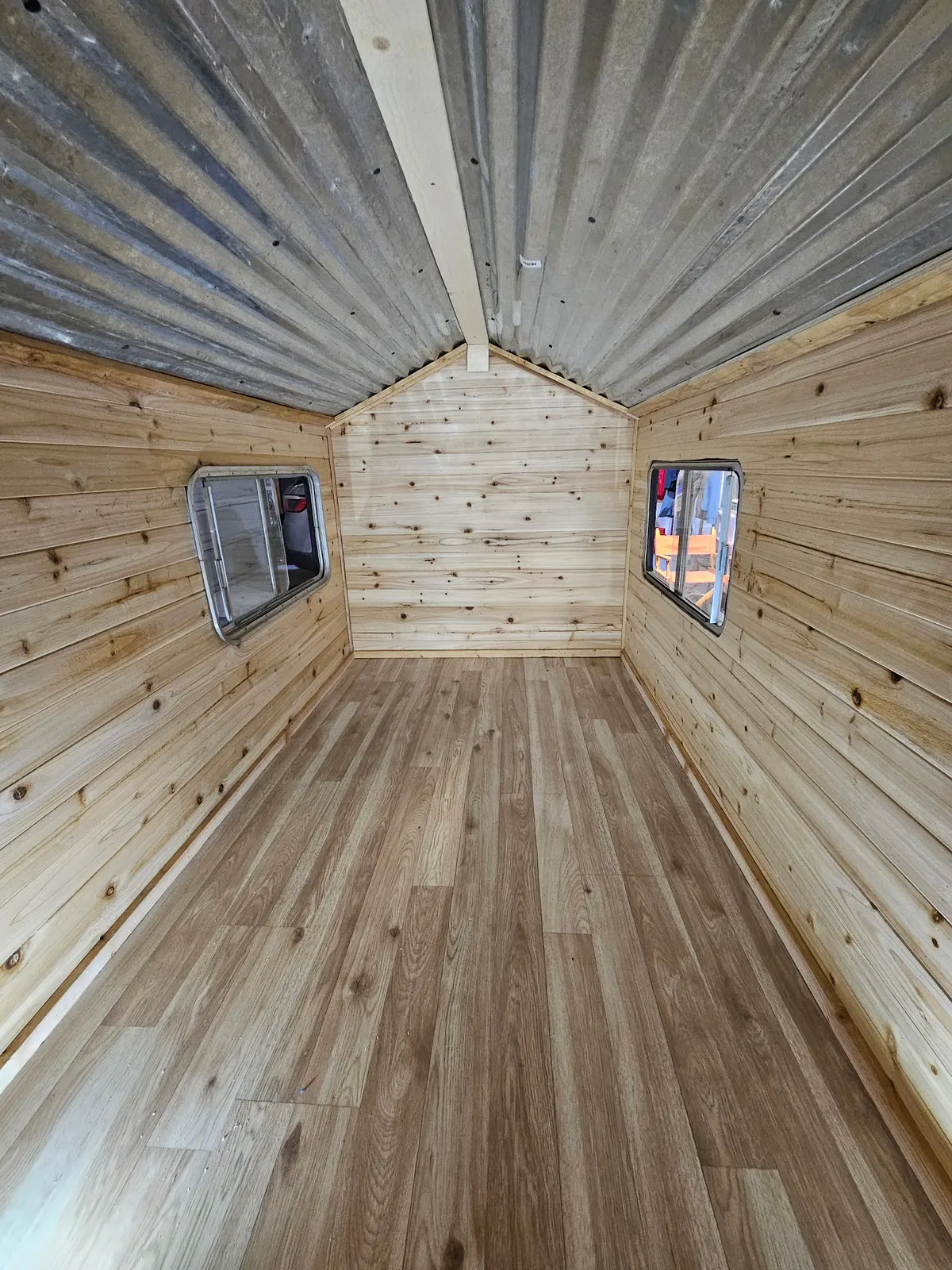 Interior reclaimed wood sliding door detail