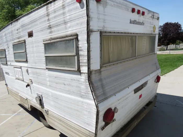 Original Aristocrat viewed from the rear corner.