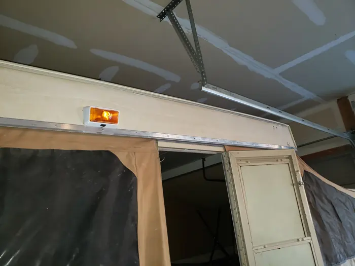 Roof edge during repair.